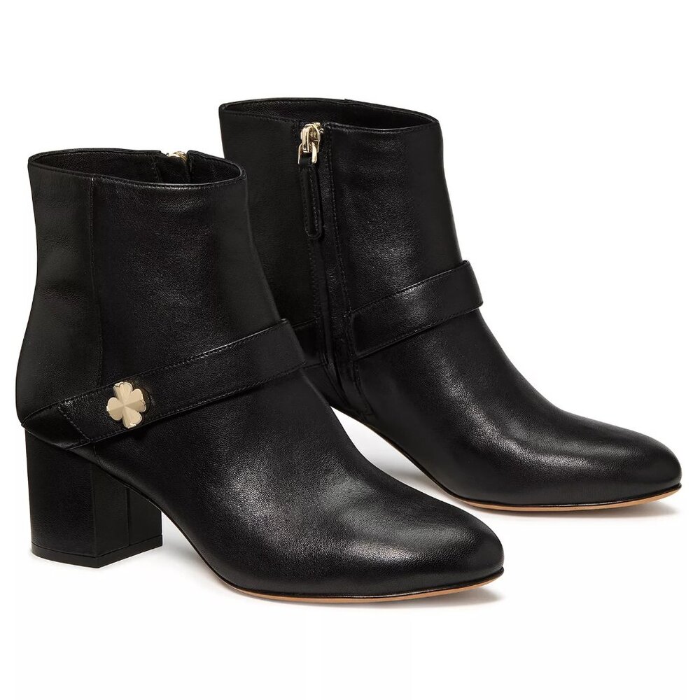 kate spade new york $248 Women's Spade Flower Block Heel Ankle Booties Sz 11 NIB